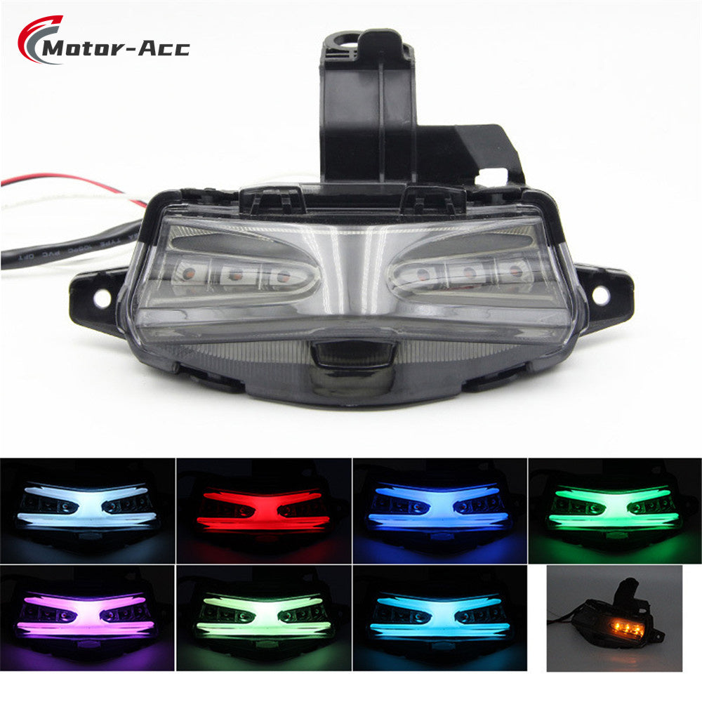 Motor-Acc Motorcycle Tail Light Integrated Running Brake Stop Light Turn Signals Lamp Compatible with YAMAHA AEROX155 NVX155 2022-2023
