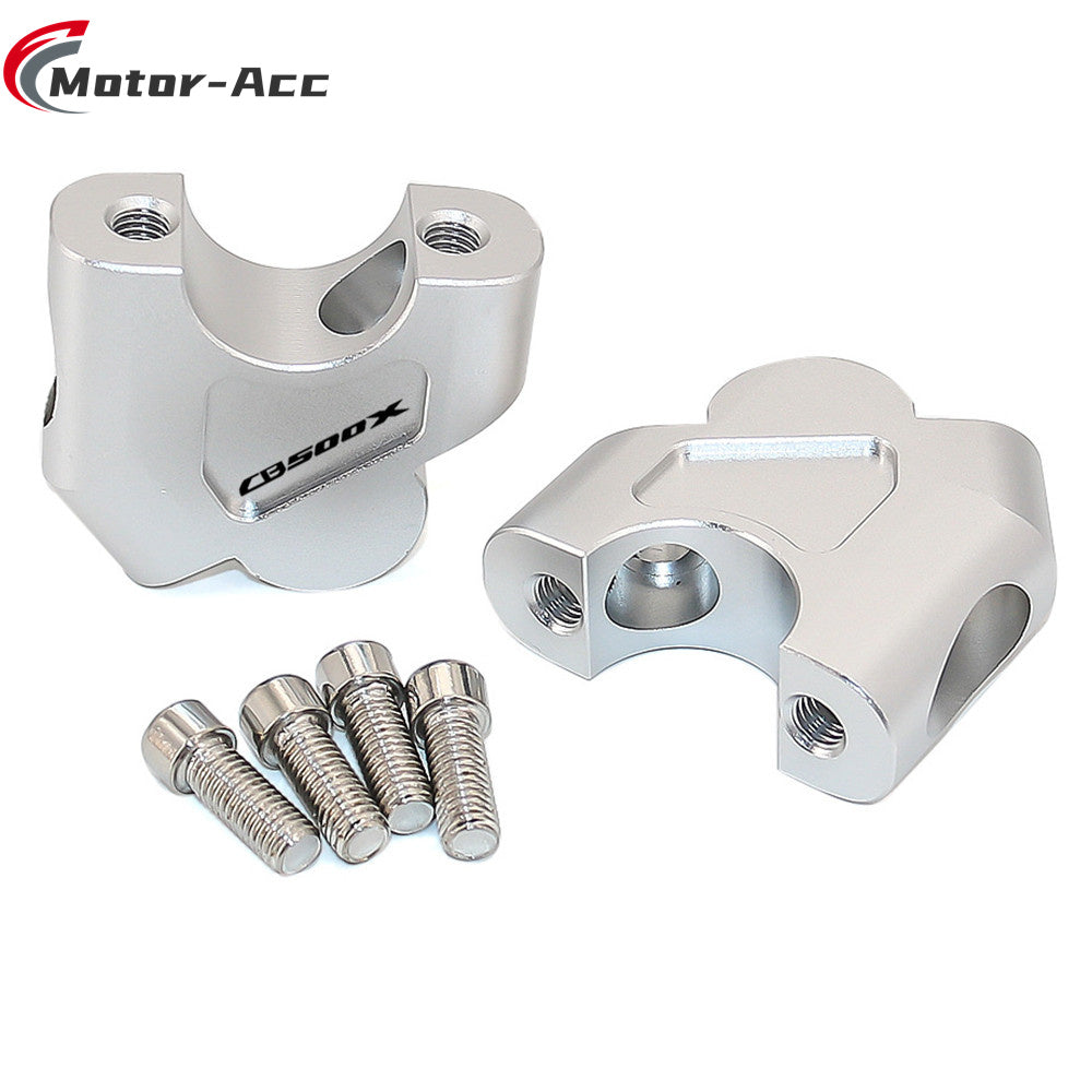 Motor-Acc Motorcycle Accessories CNC Handlebar Bar Riser Clamps Adapter Compatible with Honda CB500X CB500F 2019-2020