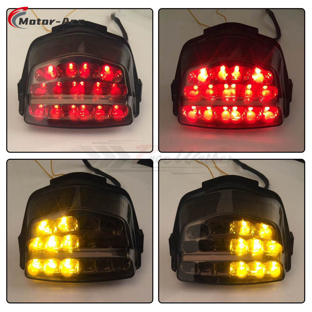 Motor-Acc Motorcycle Tail Light Integrated Running Brake Stop Light Turn Signals Lamp Compatible with HONDA CBR1000RR 2008-2016