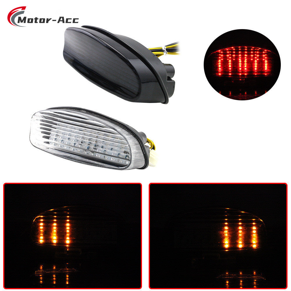 Motor-Acc Motorcycle Tail Light Integrated Running Brake Stop Light Turn Signals Lamp Compatible with HONDA CBR1000XX 1997-2007 HORNET250 1998-2008