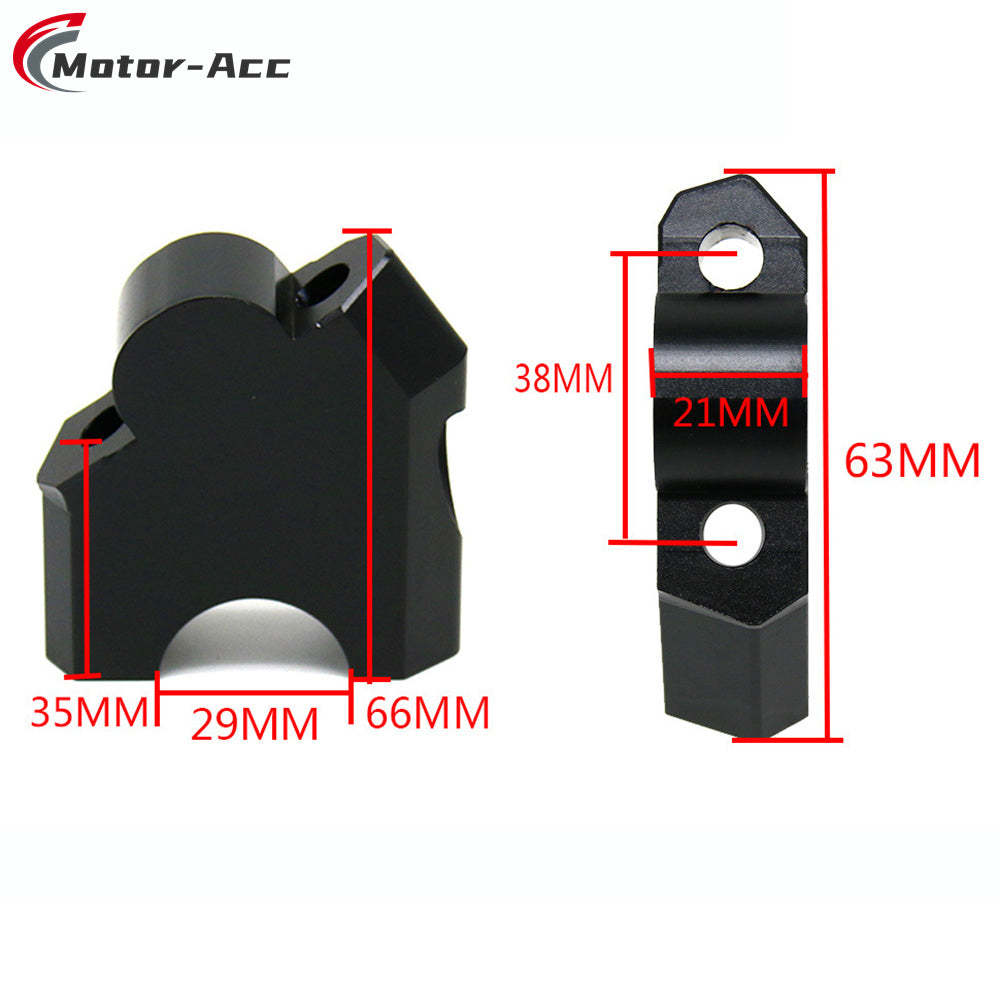 Motor-Acc Motorcycle Accessories CNC Handlebar Bar Riser Clamps Adapter Compatible with Honda CRF1000L CRF1100L Africa Twin