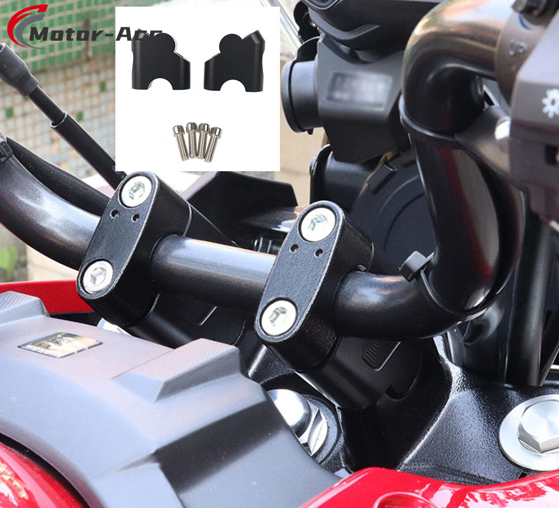 Motor-Acc Motorcycle Accessories CNC Handlebar Bar Riser Clamps Adapter Compatible with Suzuki DL1000 DL650 DL250