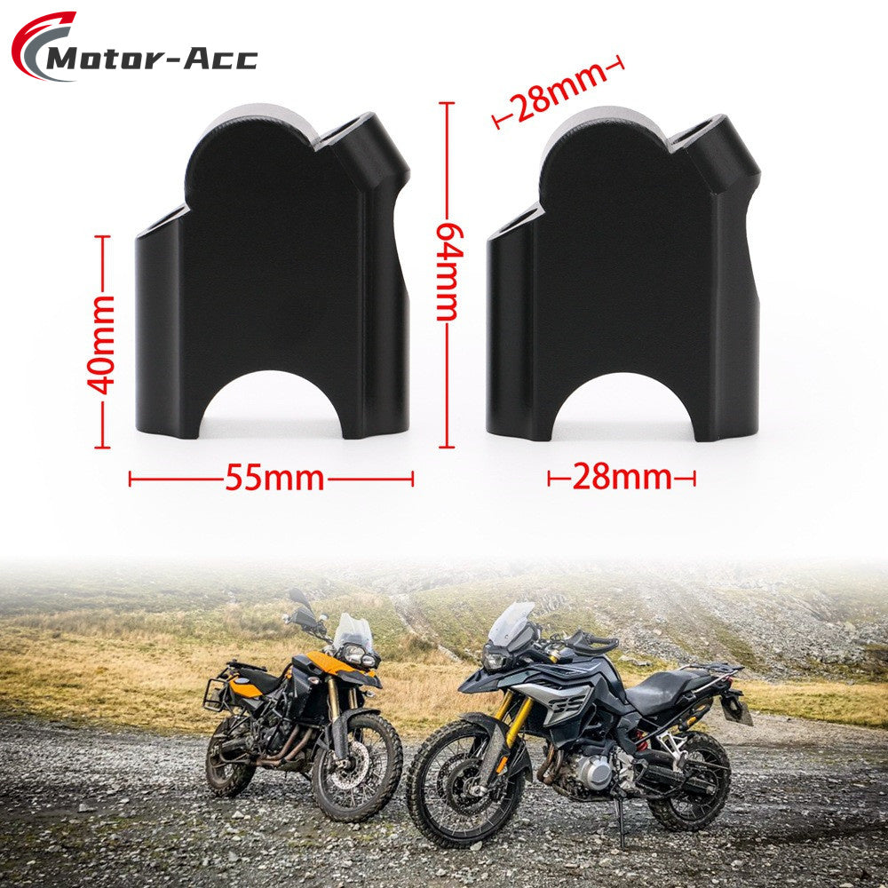 Motor-Acc Motorcycle Accessories CNC Handlebar Bar Riser Clamps Adapter Compatible with BMW F800GS 2008-2017