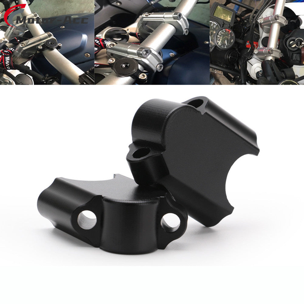 Motor-Acc Motorcycle Accessories CNC Handlebar Bar Riser Clamps Adapter Compatible with BMW F800GS 2008-2017