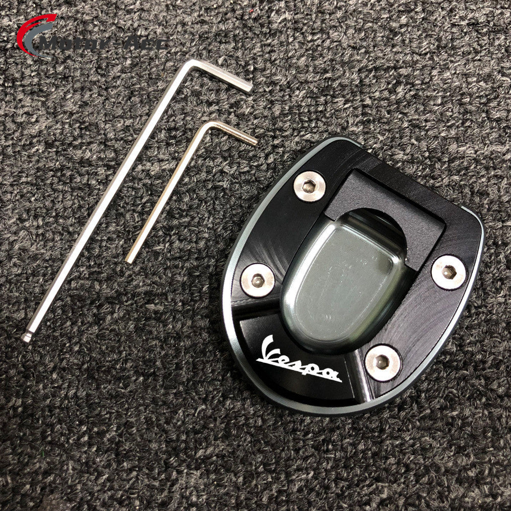 Motor-Acc Motorcycle Foot Stand Side Enlarger Kickstand Stand Extension Plate Pad Compatible with PIAGGIO Vespa GTS300 HPE 2019-2020