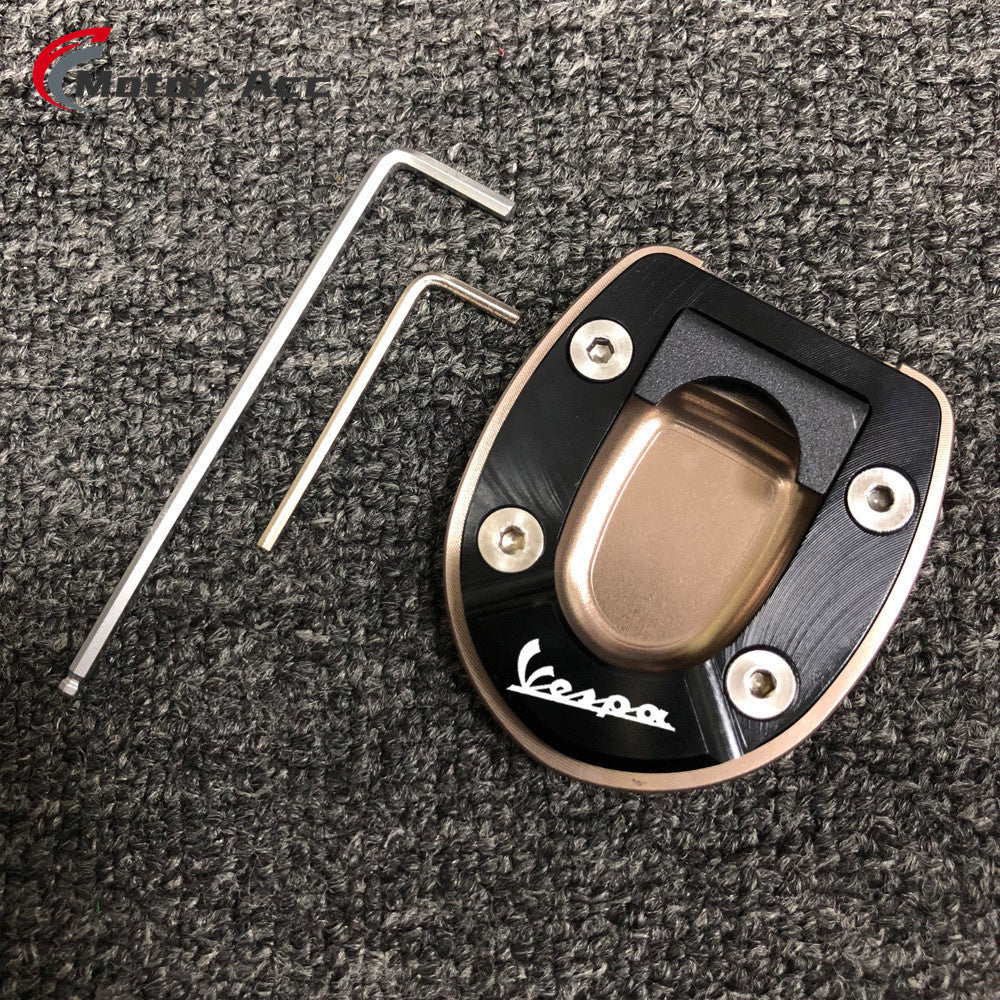 Motor-Acc Motorcycle Foot Stand Side Enlarger Kickstand Stand Extension Plate Pad Compatible with PIAGGIO Vespa GTS300 HPE 2019-2020