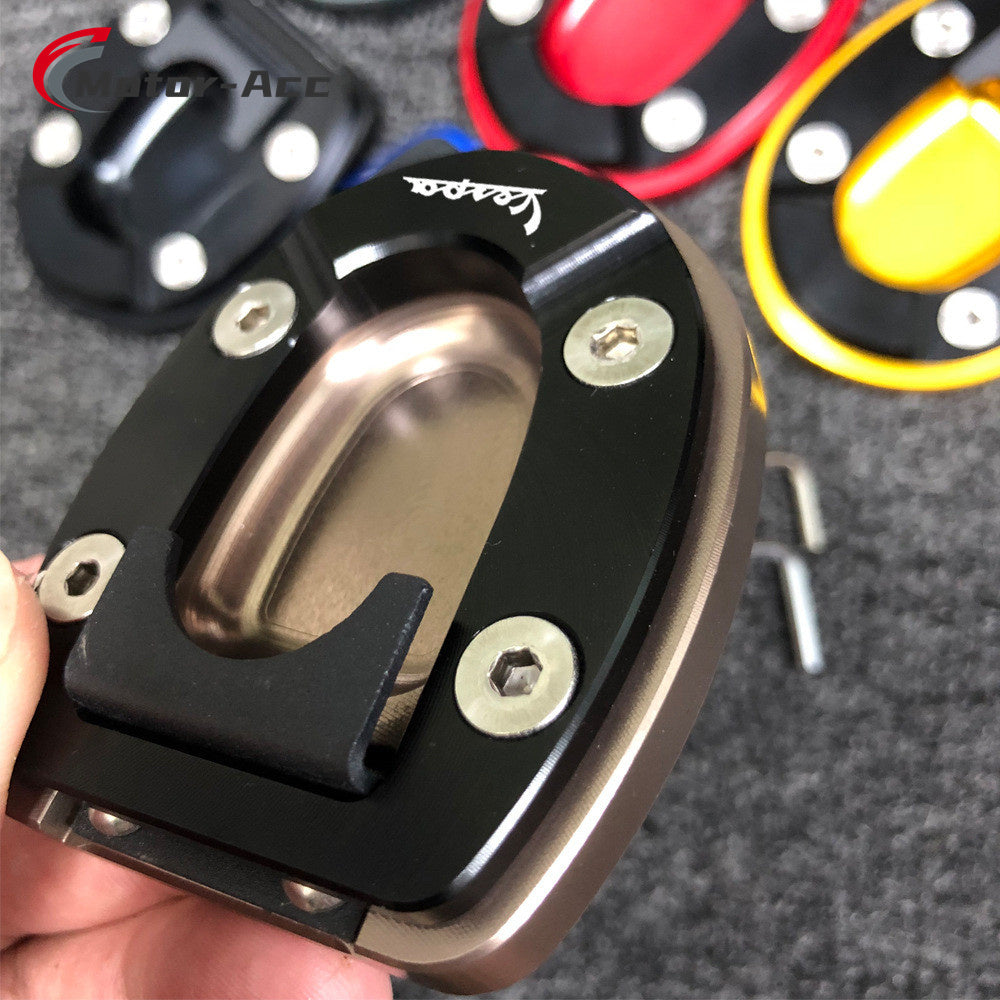 Motor-Acc Motorcycle Foot Stand Side Enlarger Kickstand Stand Extension Plate Pad Compatible with PIAGGIO Vespa GTS300 HPE 2019-2020