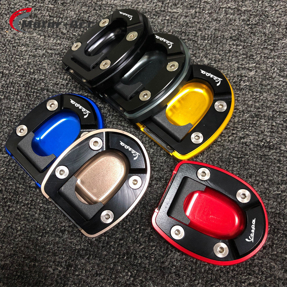 Motor-Acc Motorcycle Foot Stand Side Enlarger Kickstand Stand Extension Plate Pad Compatible with PIAGGIO Vespa GTS300 HPE 2019-2020