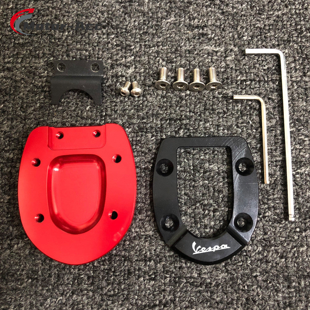 Motor-Acc Motorcycle Foot Stand Side Enlarger Kickstand Stand Extension Plate Pad Compatible with PIAGGIO Vespa GTS300 HPE 2019-2020