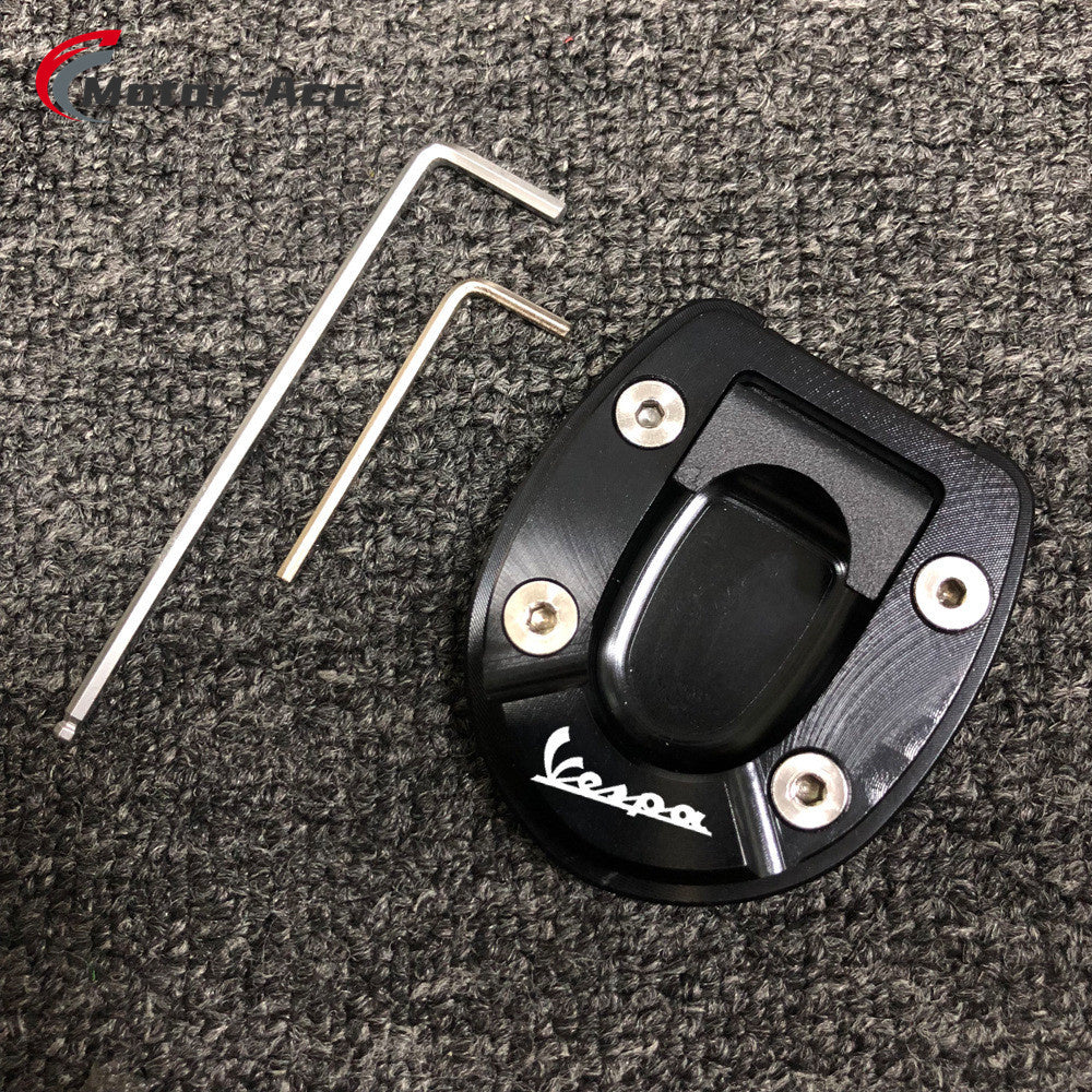 Motor-Acc Motorcycle Foot Stand Side Enlarger Kickstand Stand Extension Plate Pad Compatible with PIAGGIO Vespa GTS300 HPE 2019-2020