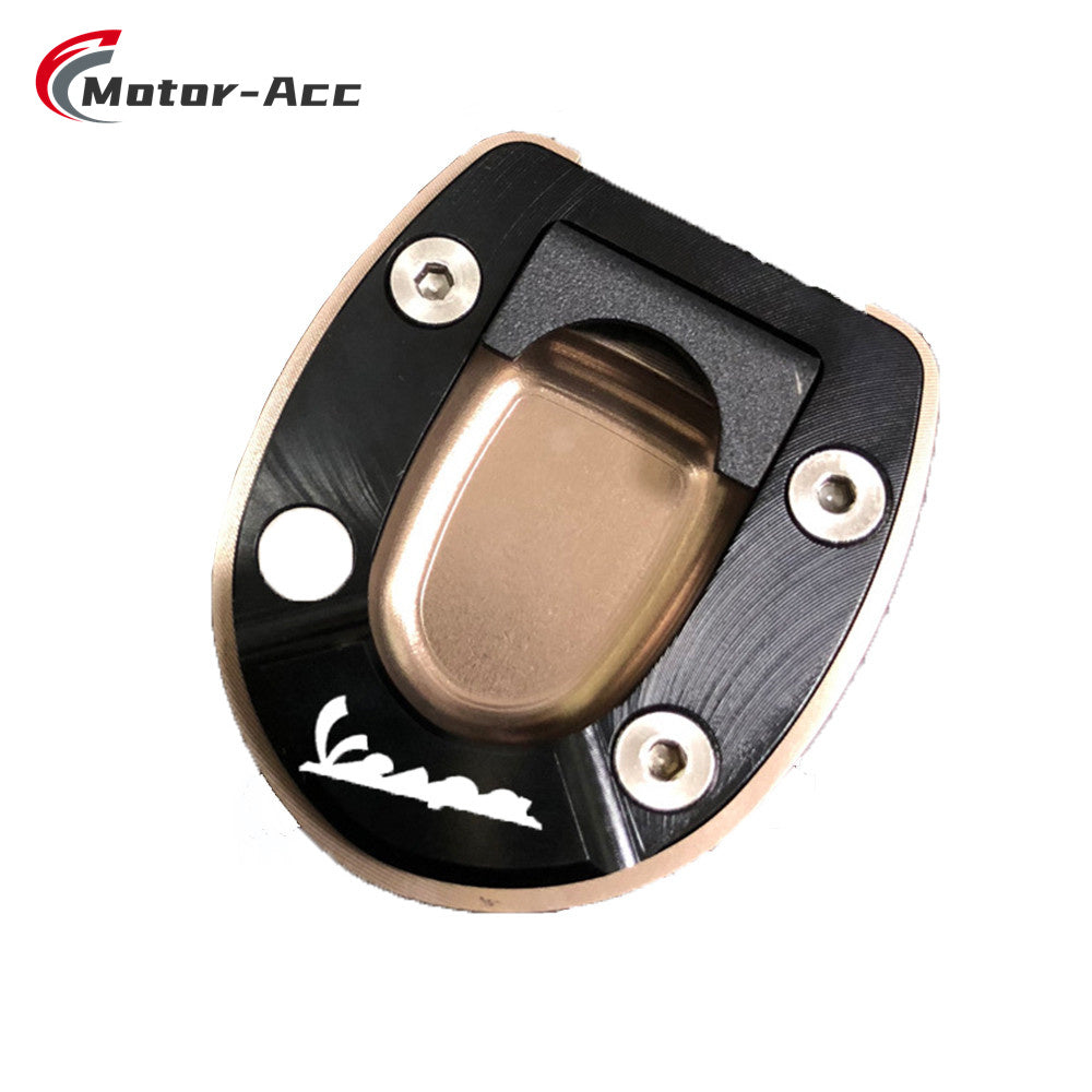 Motor-Acc Motorcycle Foot Stand Side Enlarger Kickstand Stand Extension Plate Pad Compatible with PIAGGIO Vespa GTS300 HPE 2019-2020