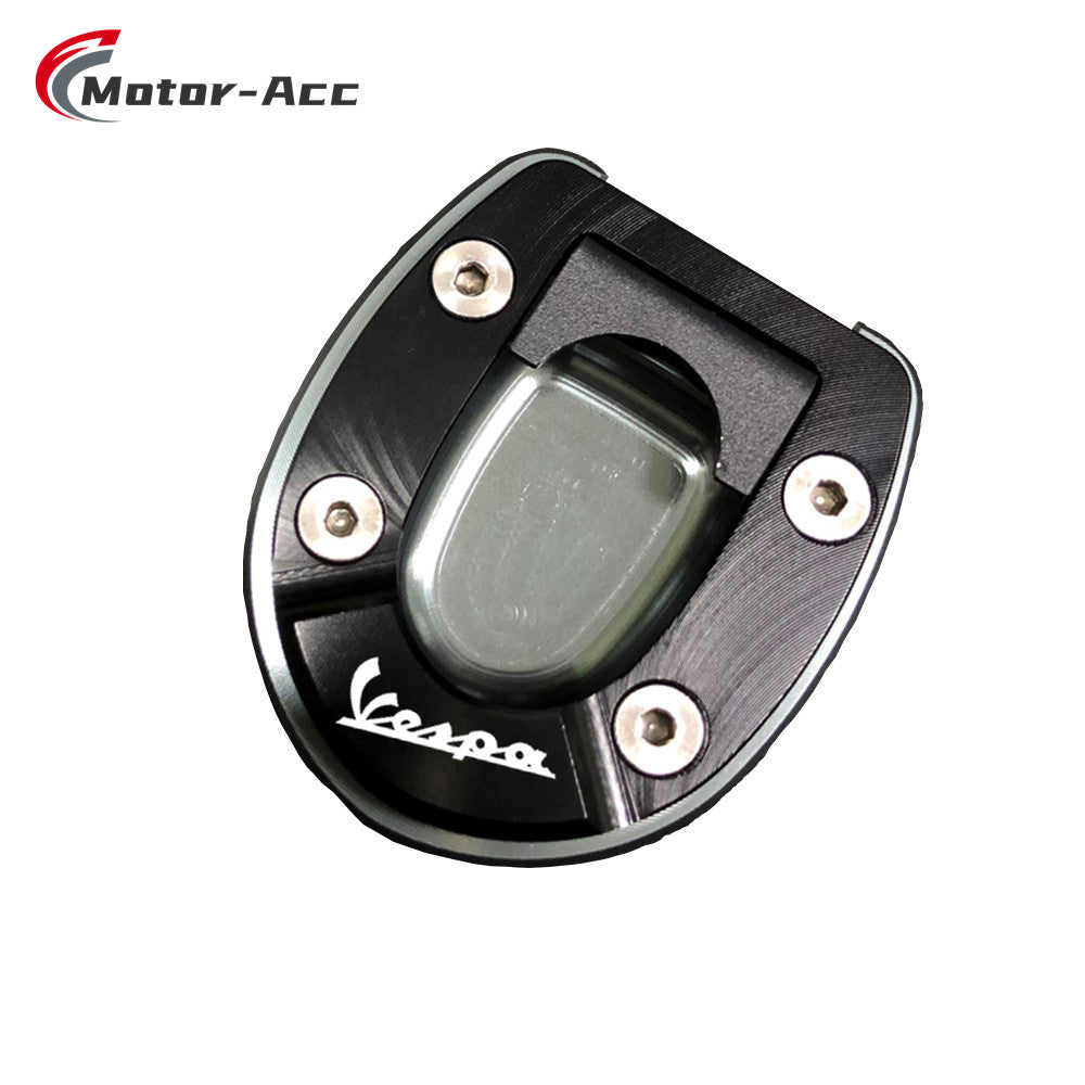 Motor-Acc Motorcycle Foot Stand Side Enlarger Kickstand Stand Extension Plate Pad Compatible with PIAGGIO Vespa GTS300 HPE 2019-2020