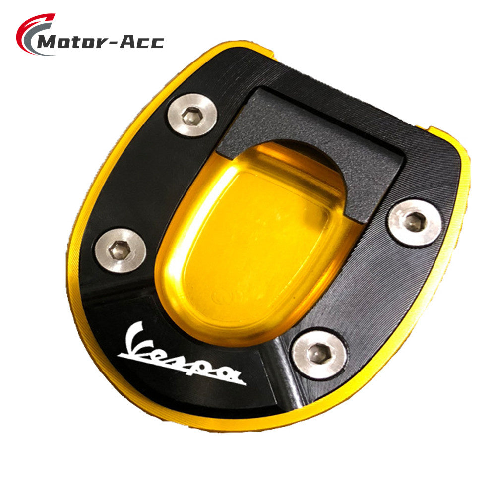 Motor-Acc Motorcycle Foot Stand Side Enlarger Kickstand Stand Extension Plate Pad Compatible with PIAGGIO Vespa GTS300 HPE 2019-2020