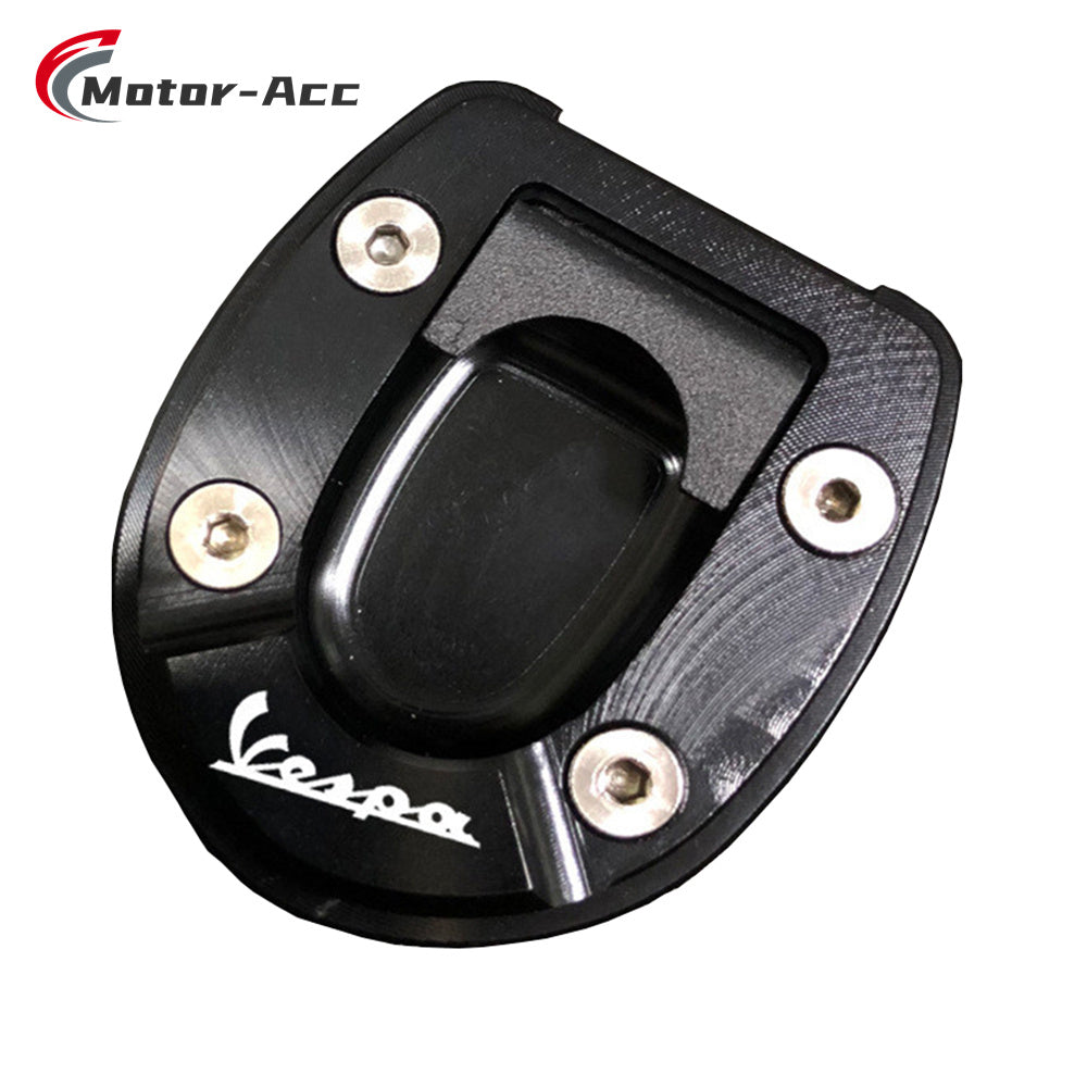 Motor-Acc Motorcycle Foot Stand Side Enlarger Kickstand Stand Extension Plate Pad Compatible with PIAGGIO Vespa GTS300 HPE 2019-2020