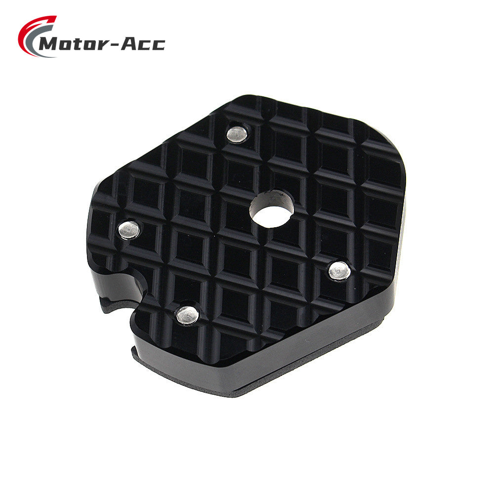 Motor-Acc Motorcycle Foot Stand Side Enlarger Kickstand Stand Extension Plate Pad Compatible with Vespa 150 LX150 S150