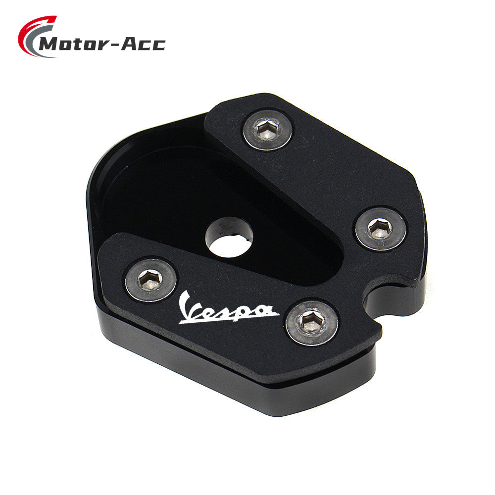 Motor-Acc Motorcycle Foot Stand Side Enlarger Kickstand Stand Extension Plate Pad Compatible with Vespa 150 LX150 S150