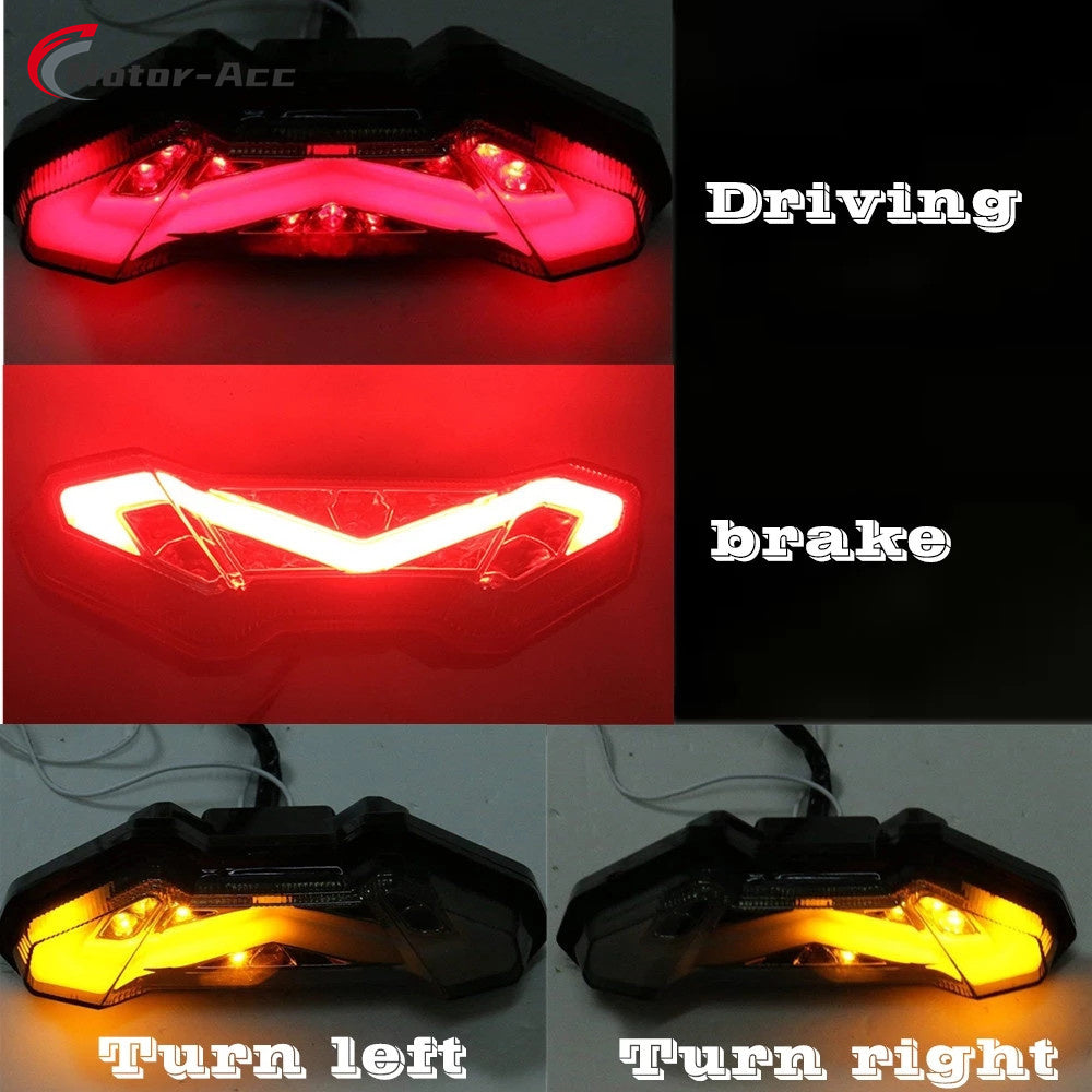 Motor-Acc Motorcycle Tail Light Integrated Running Brake Stop Light Turn Signals Lamp Compatible with Yamaha MT-09 MT09 FZ09 2013-2017