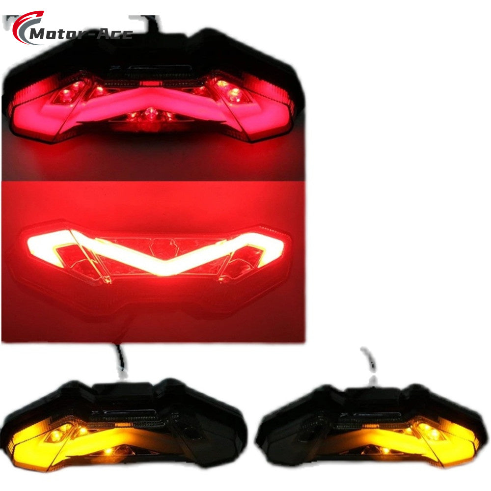 Motor-Acc Motorcycle Tail Light Integrated Running Brake Stop Light Turn Signals Lamp Compatible with Yamaha MT-09 MT09 FZ09 2013-2017