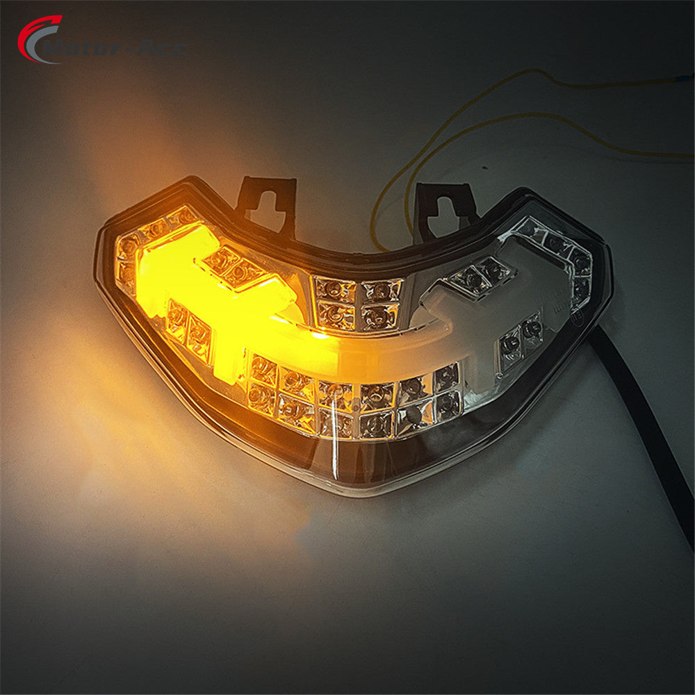 Motor-Acc Motorcycle Tail Light Integrated Running Brake Stop Light Turn Signals Lamp Compatible with DUCATI Multistrada 1200 2010-2014