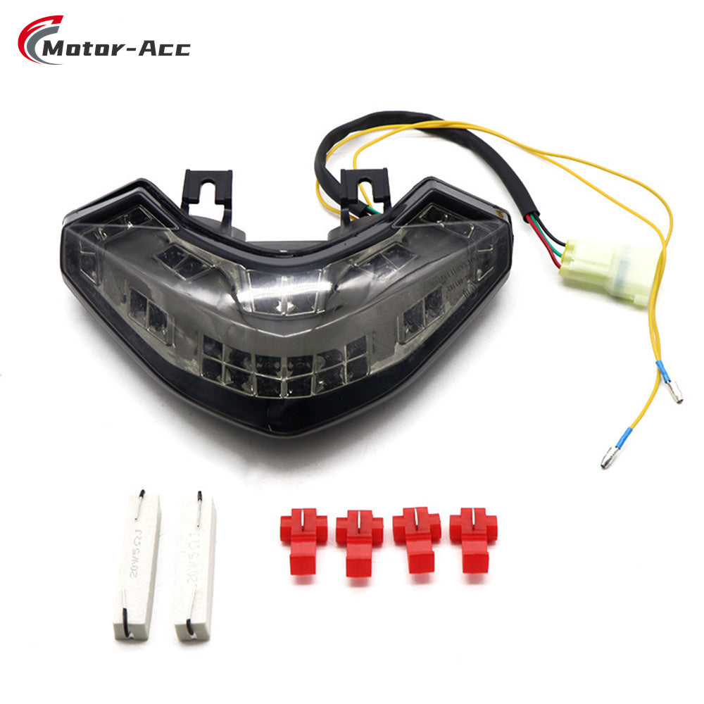 Motor-Acc Motorcycle Tail Light Integrated Running Brake Stop Light Turn Signals Lamp Compatible with DUCATI Multistrada 1200 2010-2014