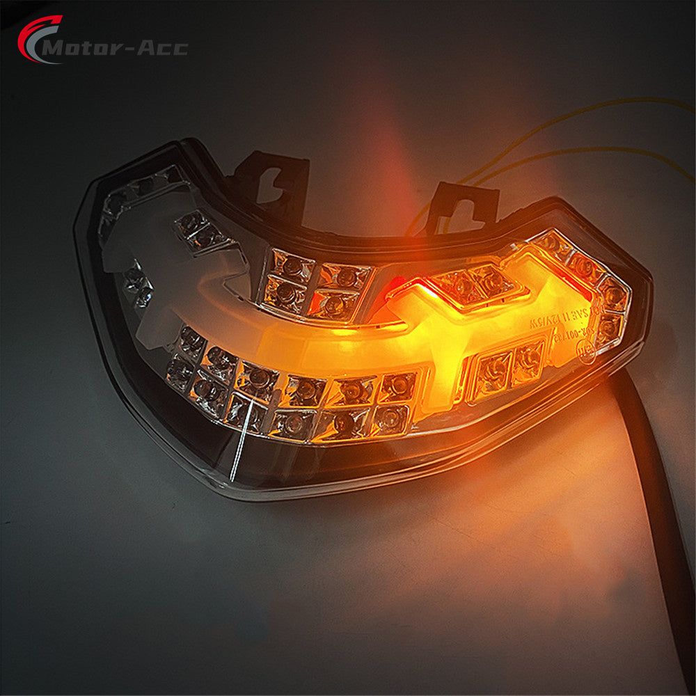 Motor-Acc Motorcycle Tail Light Integrated Running Brake Stop Light Turn Signals Lamp Compatible with DUCATI Multistrada 1200 2010-2014