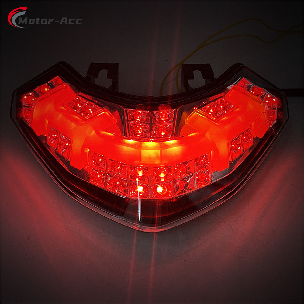 Motor-Acc Motorcycle Tail Light Integrated Running Brake Stop Light Turn Signals Lamp Compatible with DUCATI Multistrada 1200 2010-2014
