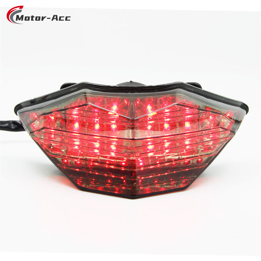 Motor-Acc Motorcycle Tail Light Integrated Running Brake Stop Light Turn Signals Lamp Compatible with KAWASAKI Ninja300 Ninja250R Ninja250 13-16 Z300 15-16