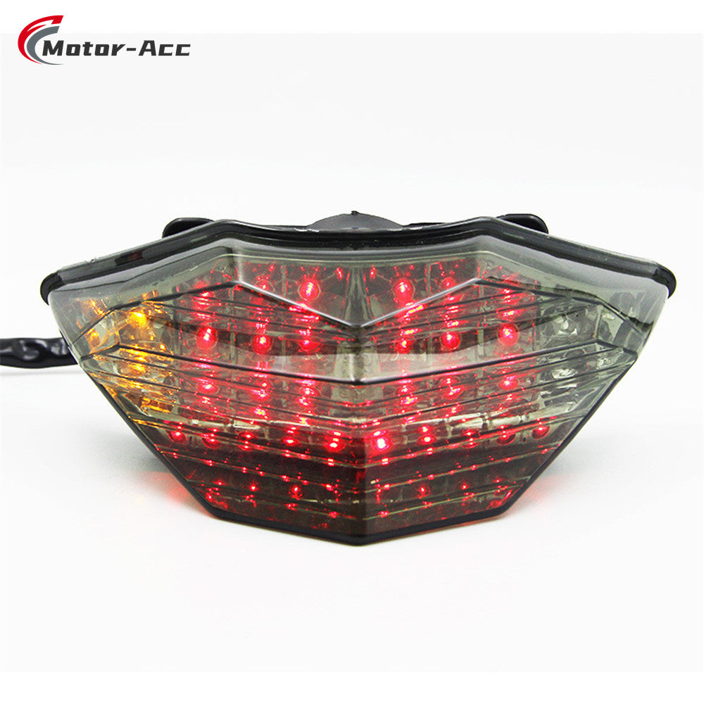 Motor-Acc Motorcycle Tail Light Integrated Running Brake Stop Light Turn Signals Lamp Compatible with KAWASAKI Ninja300 Ninja250R Ninja250 13-16 Z300 15-16