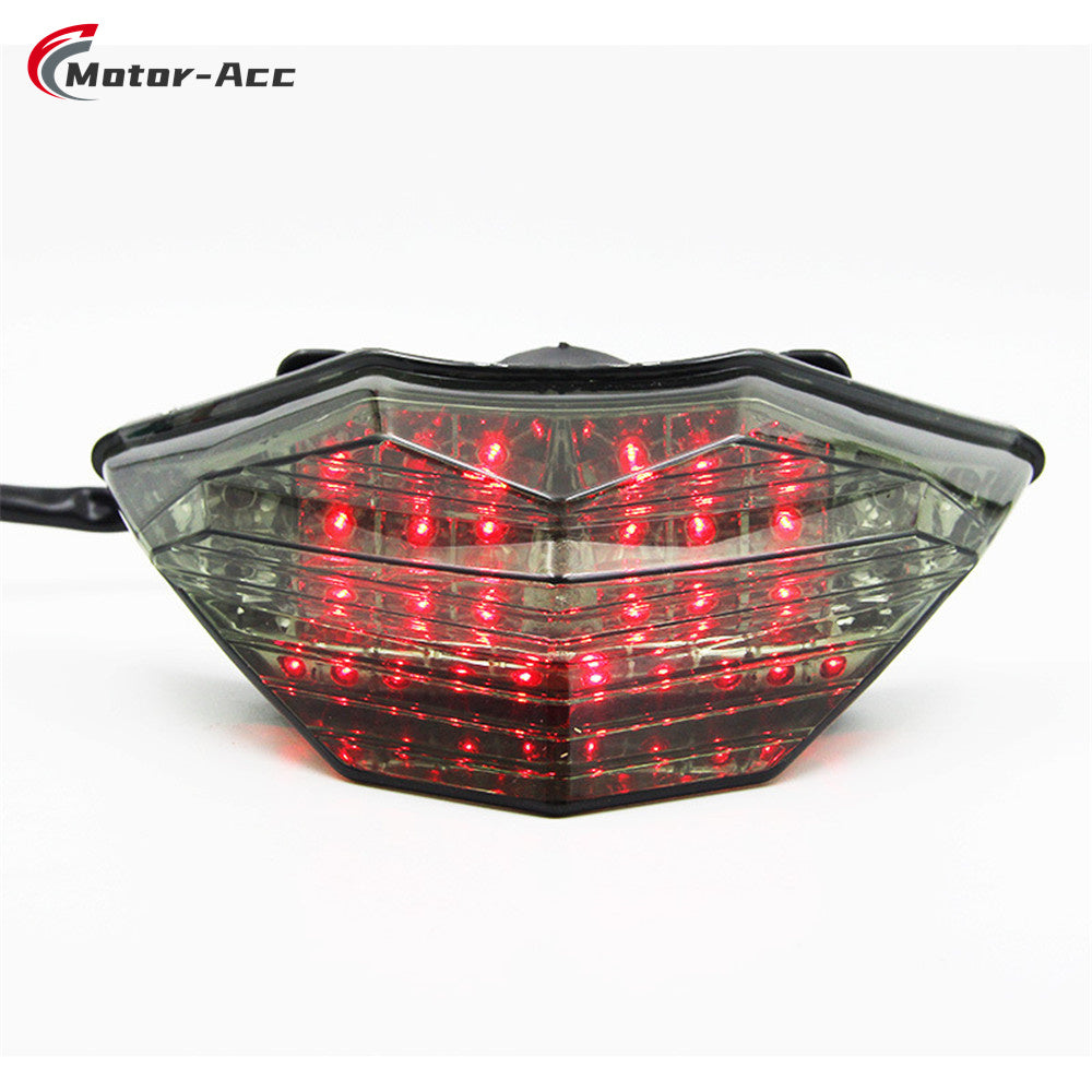 Motor-Acc Motorcycle Tail Light Integrated Running Brake Stop Light Turn Signals Lamp Compatible with KAWASAKI Ninja300 Ninja250R Ninja250 13-16 Z300 15-16