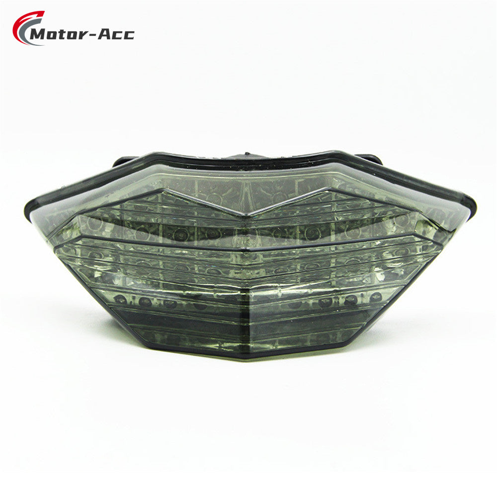 Motor-Acc Motorcycle Tail Light Integrated Running Brake Stop Light Turn Signals Lamp Compatible with KAWASAKI Ninja300 Ninja250R Ninja250 13-16 Z300 15-16