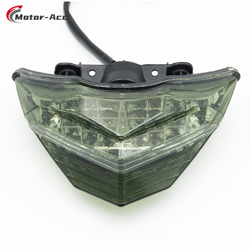 Motor-Acc Motorcycle Tail Light Integrated Running Brake Stop Light Turn Signals Lamp Compatible with KAWASAKI Ninja300 Ninja250R Ninja250 13-16 Z300 15-16