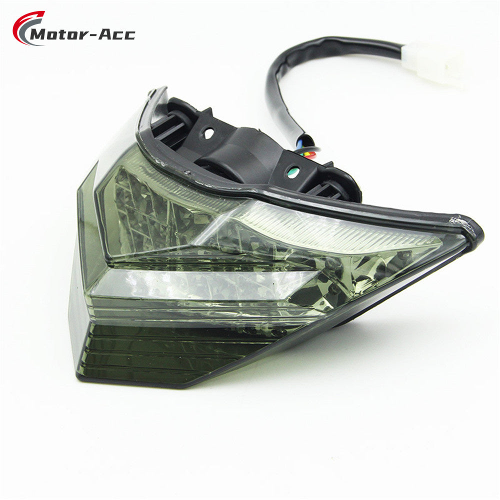 Motor-Acc Motorcycle Tail Light Integrated Running Brake Stop Light Turn Signals Lamp Compatible with KAWASAKI Ninja300 Ninja250R Ninja250 13-16 Z300 15-16