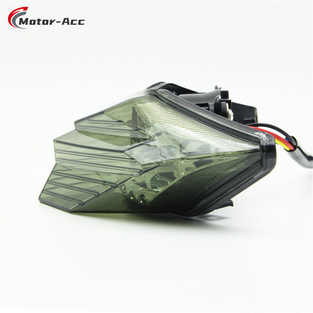 Motor-Acc Motorcycle Tail Light Integrated Running Brake Stop Light Turn Signals Lamp Compatible with KAWASAKI Ninja300 Ninja250R Ninja250 13-16 Z300 15-16