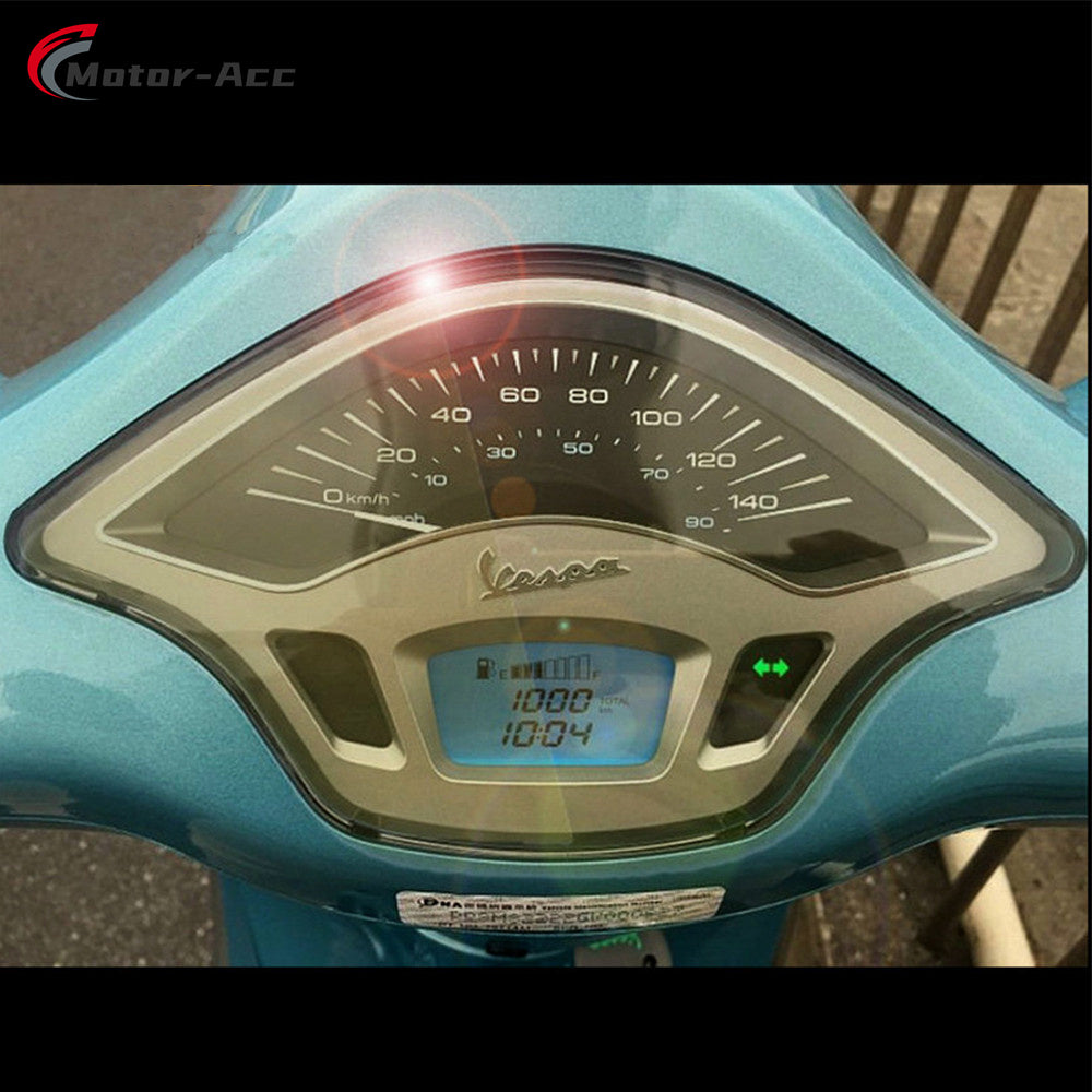 Motor-Acc Motorcycle Cluster Scratch Protection Film Screen Protector Dashboard Instrument Compatible with Vespa Primavera 150 Sprint 125