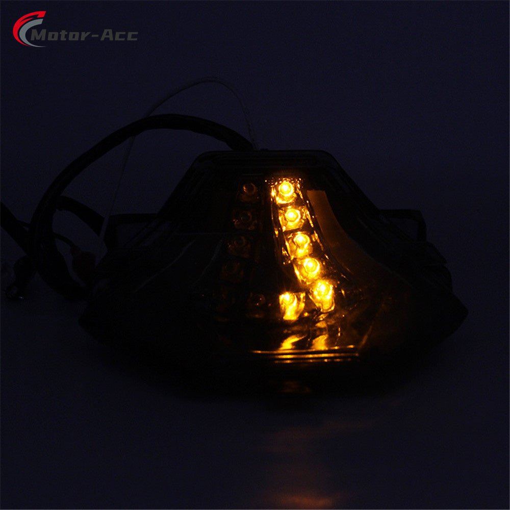 Motor-Acc Motorcycle Tail Light Integrated Running Brake Stop Light Turn Signals Lamp Compatible with YAMAHA R25 R3 MT03 MT07 Y15ZR EXCITER150