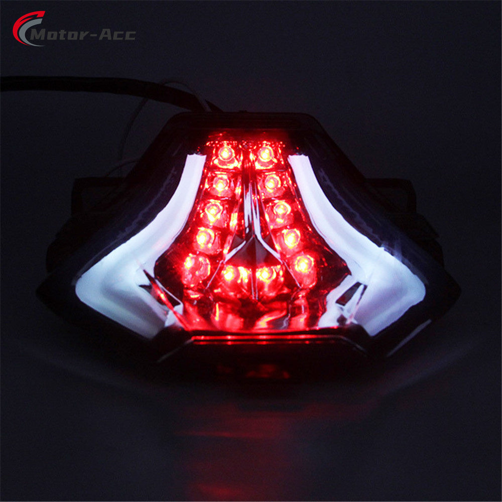 Motor-Acc Motorcycle Tail Light Integrated Running Brake Stop Light Turn Signals Lamp Compatible with YAMAHA R25 R3 MT03 MT07 Y15ZR EXCITER150