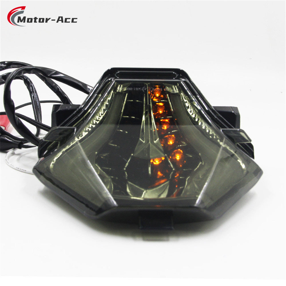 Motor-Acc Motorcycle Tail Light Integrated Running Brake Stop Light Turn Signals Lamp Compatible with YAMAHA R25 R3 MT03 MT07 Y15ZR EXCITER150