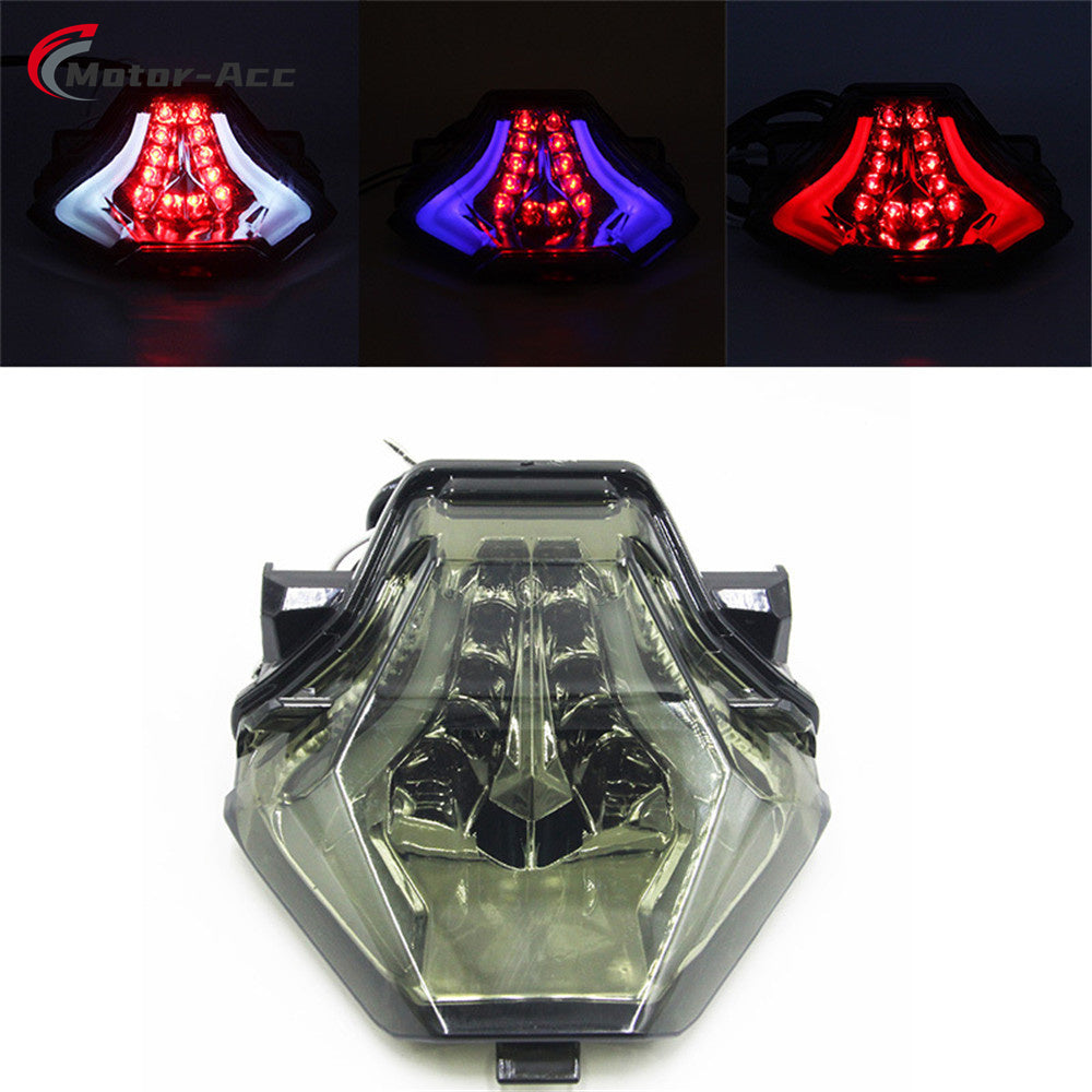 Motor-Acc Motorcycle Tail Light Integrated Running Brake Stop Light Turn Signals Lamp Compatible with YAMAHA R25 R3 MT03 MT07 Y15ZR EXCITER150