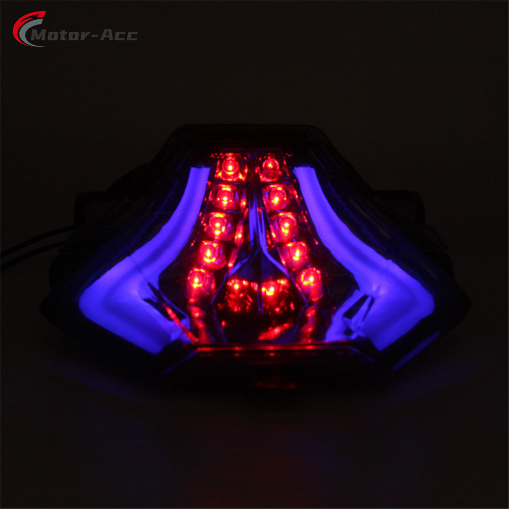 Motor-Acc Motorcycle Tail Light Integrated Running Brake Stop Light Turn Signals Lamp Compatible with YAMAHA R25 R3 MT03 MT07 Y15ZR EXCITER150
