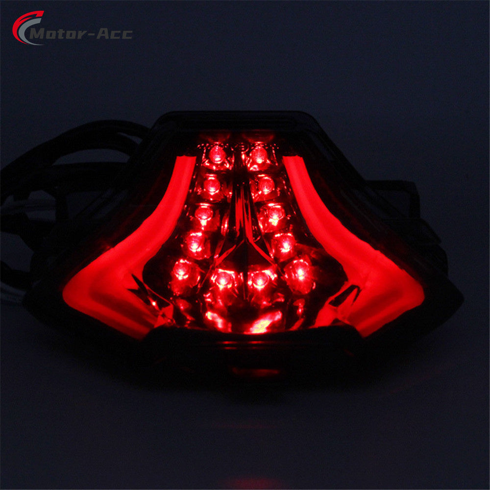 Motor-Acc Motorcycle Tail Light Integrated Running Brake Stop Light Turn Signals Lamp Compatible with YAMAHA R25 R3 MT03 MT07 Y15ZR EXCITER150