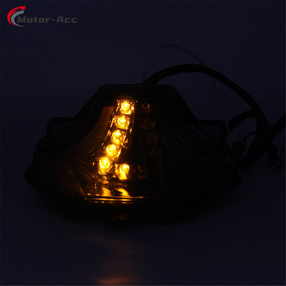 Motor-Acc Motorcycle Tail Light Integrated Running Brake Stop Light Turn Signals Lamp Compatible with YAMAHA R25 R3 MT03 MT07 Y15ZR EXCITER150