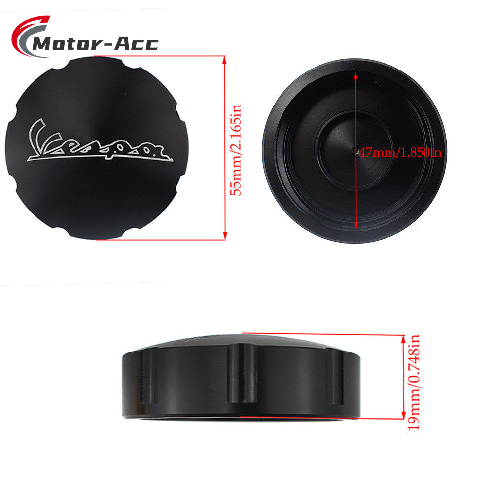 Motor-Acc Motorcycle Front Gas Fuel Tank Filler Oil Cap Cover Compatible with VESPA GTS GTV GT LX Primavera Sprint