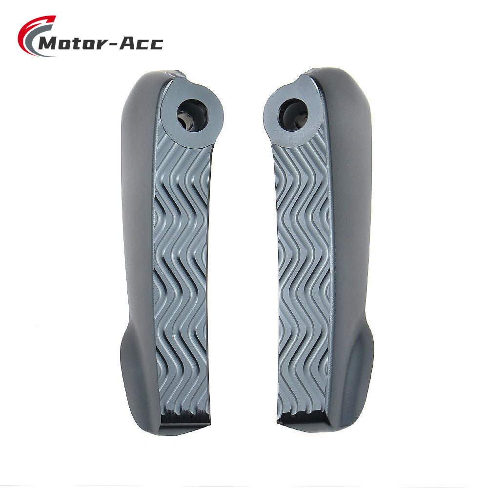 Motor-Acc Motorcycle Motor Bike Folding Footrests Foot Rests Pegs Rear Pedals Set Parts Compatible with Vespa GTS150 GTS125 GTS300ie GTS250ie GTS125ie