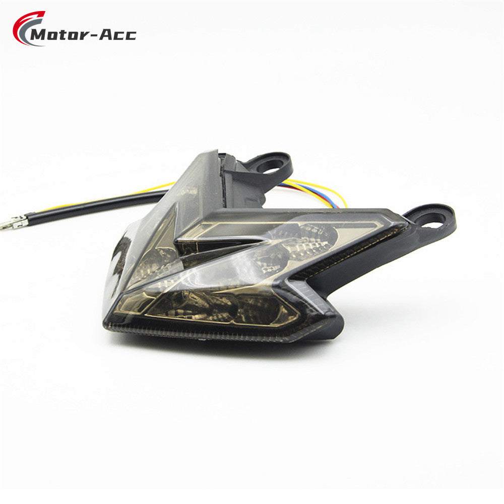 Motor-Acc Motorcycle Tail Light Integrated Running Brake Stop Light Turn Signals Lamp Compatible with KAWASAKI Z800 Z125 2013-2016