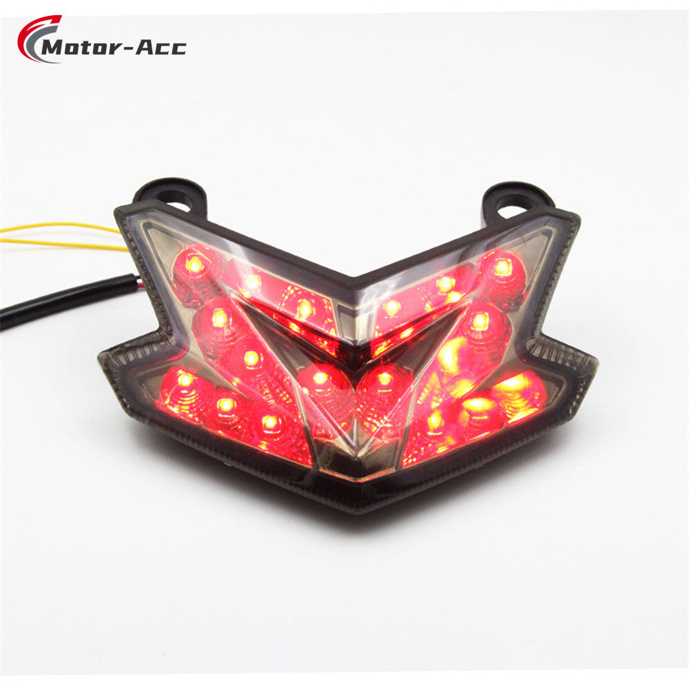 Motor-Acc Motorcycle Tail Light Integrated Running Brake Stop Light Turn Signals Lamp Compatible with KAWASAKI Z800 Z125 2013-2016