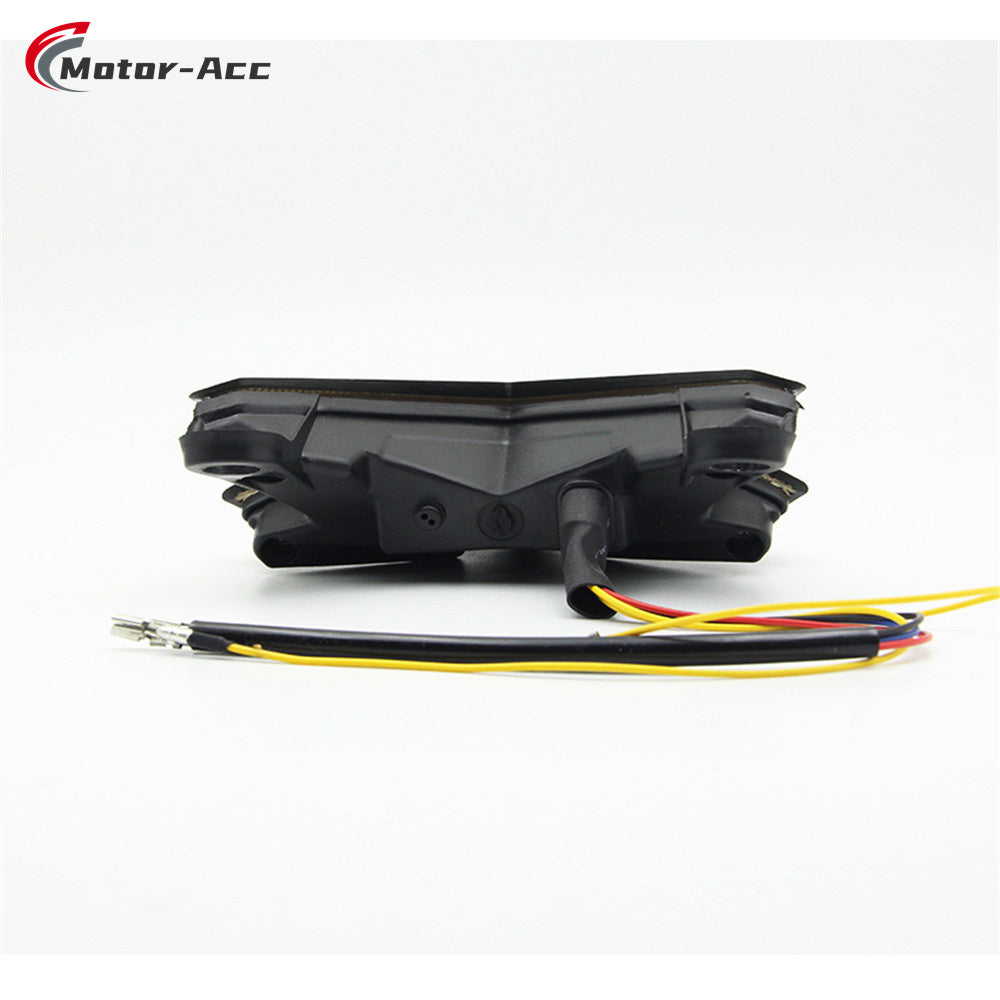 Motor-Acc Motorcycle Tail Light Integrated Running Brake Stop Light Turn Signals Lamp Compatible with KAWASAKI Z800 Z125 2013-2016