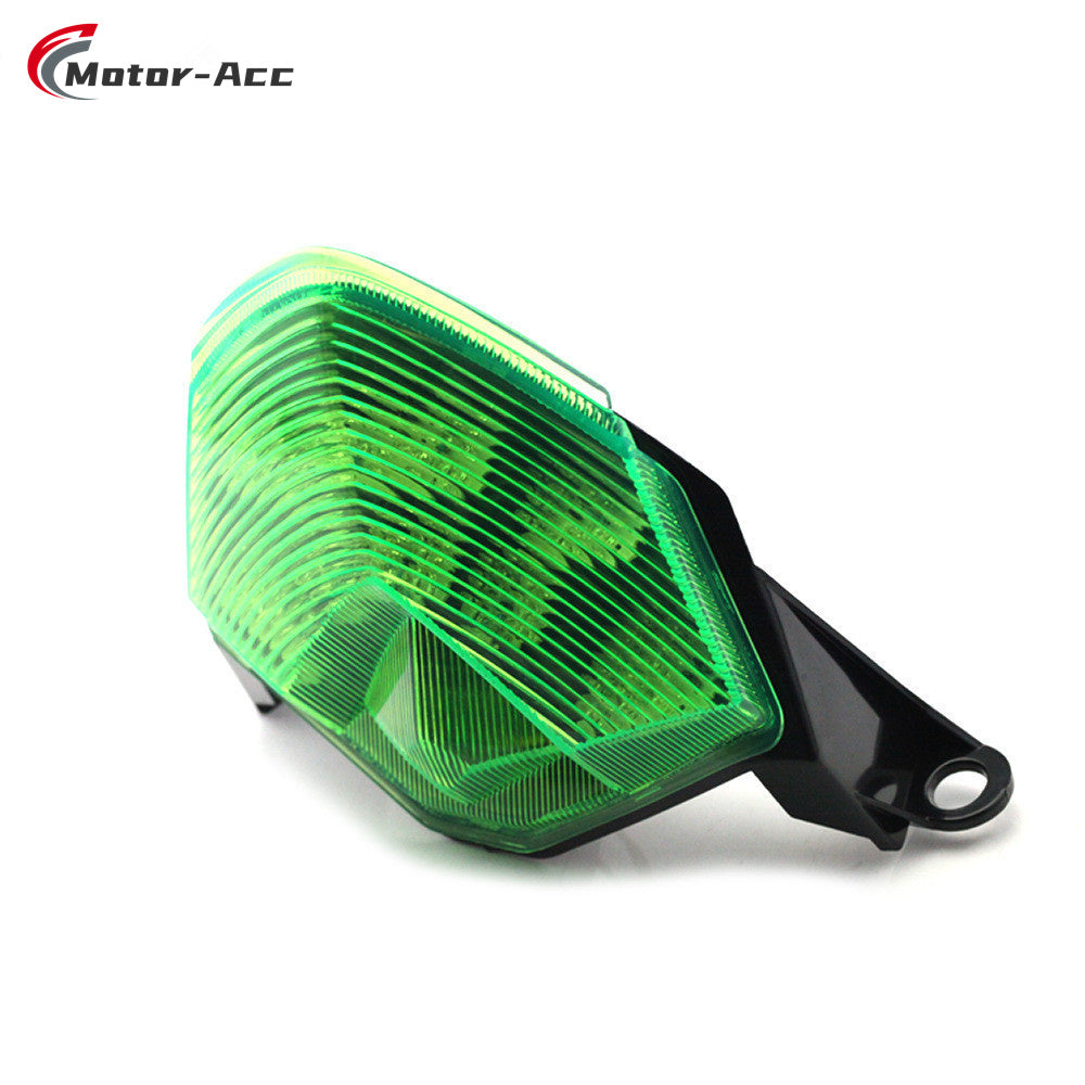 Motor-Acc Motorcycle Tail Light Integrated Running Brake Stop Light Turn Signals Lamp Compatible with Kawasaki ZX-10R 2008-2010 ZX-6R 636 2009-2010 Z750 Z1000 2007-2009
