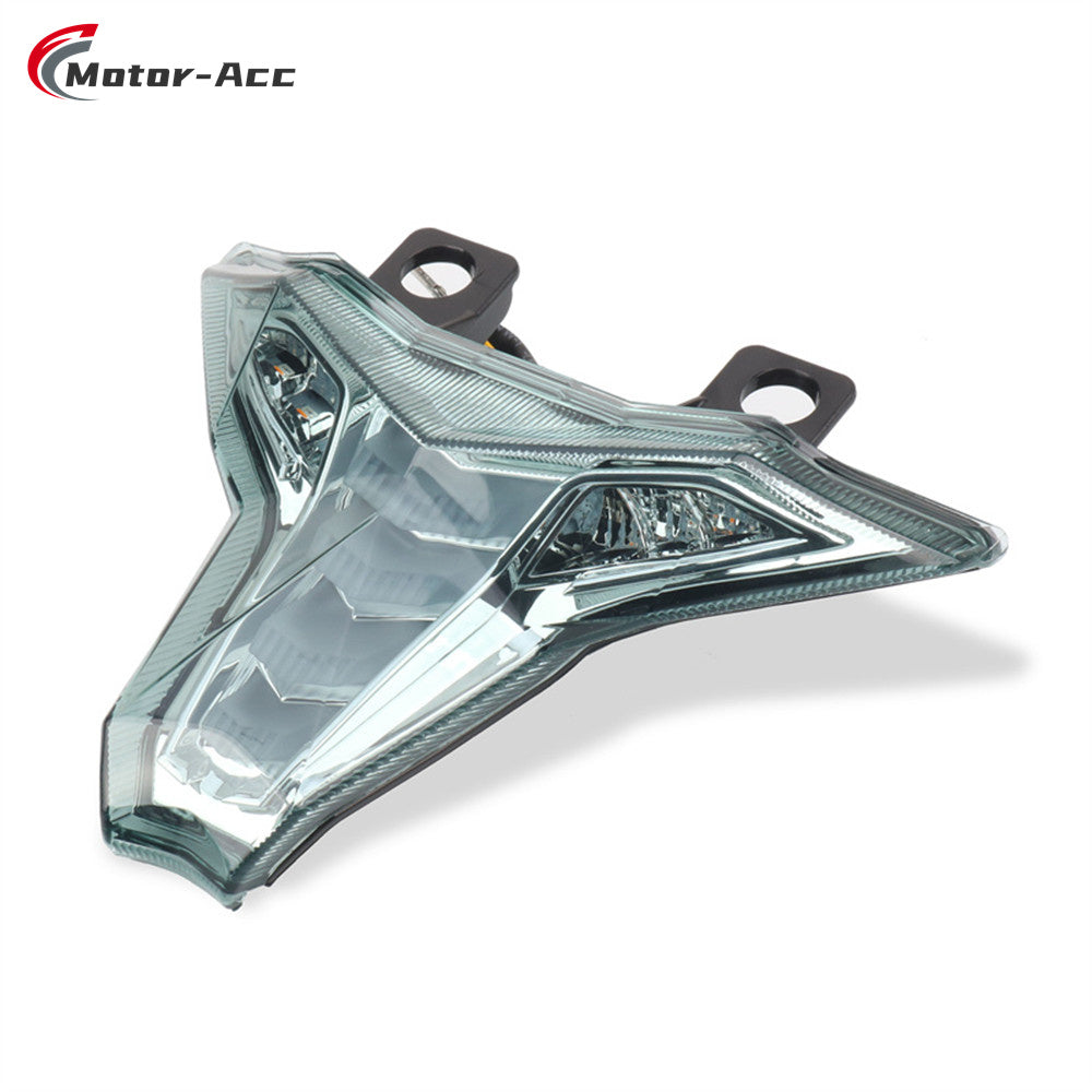 Motor-Acc Motorcycle Tail Light Integrated Running Brake Stop Light Turn Signals Lamp Compatible with Kawasaki Ninja400 2018-2023 ZX-10R 2016-2022 Z1000 2014-2022
