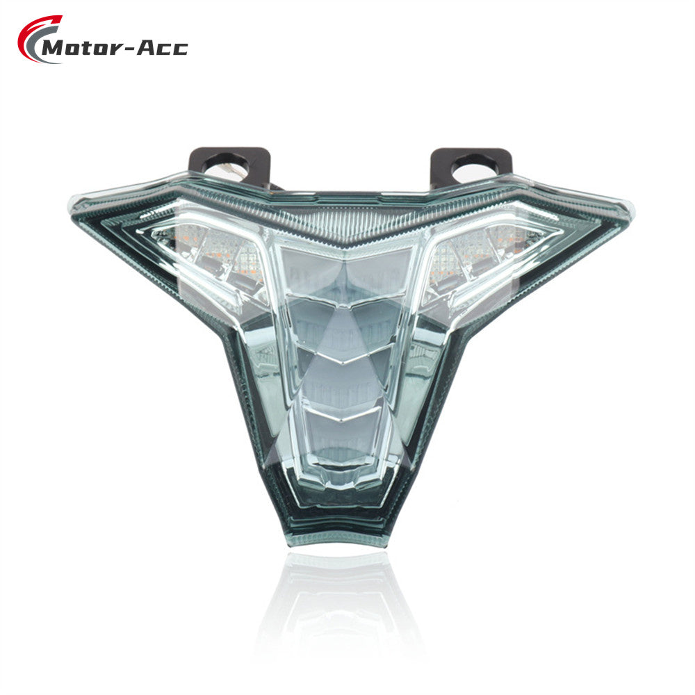 Motor-Acc Motorcycle Tail Light Integrated Running Brake Stop Light Turn Signals Lamp Compatible with Kawasaki Ninja400 2018-2023 ZX-10R 2016-2022 Z1000 2014-2022