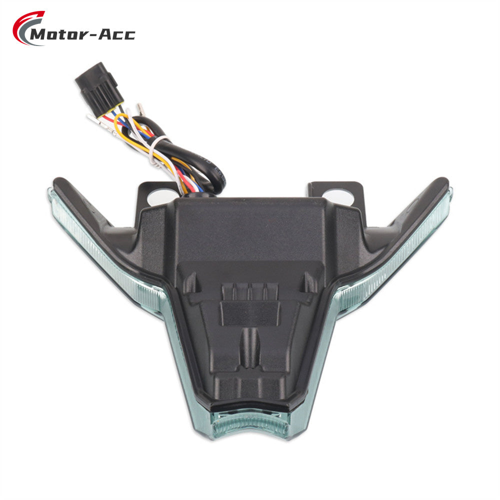 Motor-Acc Motorcycle Tail Light Integrated Running Brake Stop Light Turn Signals Lamp Compatible with Kawasaki Ninja400 2018-2023 ZX-10R 2016-2022 Z1000 2014-2022